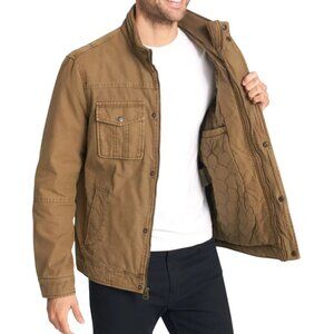 Levi's Cotton Twill Chore Barn Jacket Quilted Lining Snap Zip Closure Size XXL